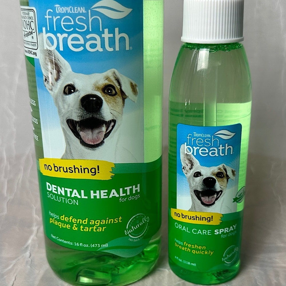 New Tropiclean‎ Fresh Breath Dental Health Solution & Oral Care Spray For Dogs - Picture 3 of 11